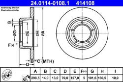 ATE Disc frana ATE 24.0114-0108.1 - fixbox