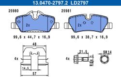 ATE Set placute frana ATE 13.0470-2797.2 (13.0470-2797.2)