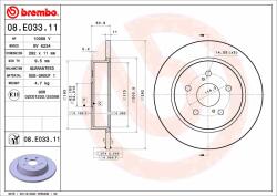 BREMBO Disc frana BREMBO 08. E033.11 (08.E033.11)