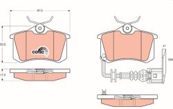 TRW Set placute frana TRW GDB1475 (GDB1475)