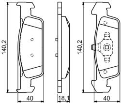 Bosch Set placute frana BOSCH 0 986 494 697 (0 986 494 697)