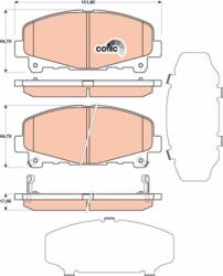 TRW Set placute frana TRW GDB3477 (GDB3477)