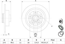 Bosch Disc frana BOSCH 0 986 479 009 (0 986 479 009) - fixbox