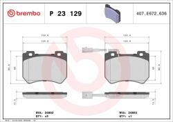 BREMBO Set placute frana BREMBO P 23 129 (P 23 129)
