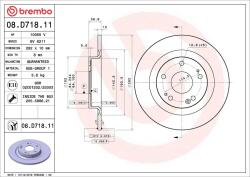 BREMBO Disc frana BREMBO 08. D718.11 (08.D718.11)