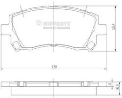NIPPARTS Set placute frana, frana disc NIPPARTS J3607013 - fixbox