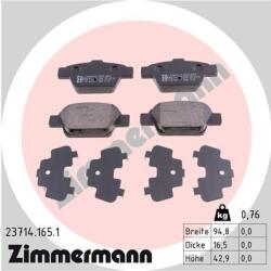 ZIMMERMANN Set placute frana ZIMMERMANN 23714.165. 1 (23714.165.1)