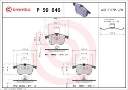 BREMBO Set placute frana BREMBO P 59 046 (P 59 046)