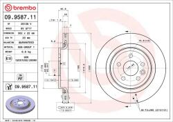 BREMBO Disc frana BREMBO 09.9587. 11 (09.9587.11)