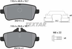 TEXTAR Set placute frana TEXTAR 2521501 (2521501) - fixbox
