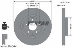 TEXTAR Disc frana TEXTAR 92315203 (92315203)