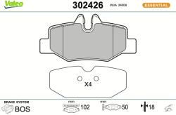 VALEO Set placute frana VALEO 302426 (302426)