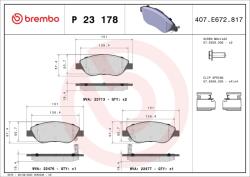 BREMBO Set placute frana BREMBO P 23 178 (P 23 178)
