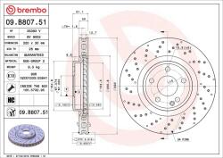 BREMBO Disc frana BREMBO 09. B807.51 (09.B807.51)