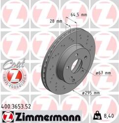 ZIMMERMANN Disc frana ZIMMERMANN 400.3653. 52 (400.3653.52)