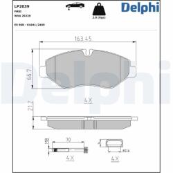DELPHI Set placute frana, frana disc DELPHI LP2039 - fixbox
