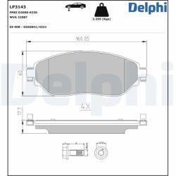 DELPHI Set placute frana axa fata DELPHI LP3143 (LP3143)