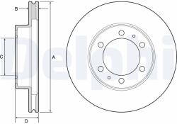 DELPHI Disc frana DELPHI BG4557 (BG4557) - fixbox