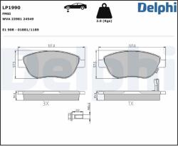 DELPHI Set placute frana DELPHI LP1990 (LP1990)