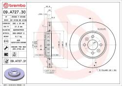 BREMBO Disc frana BREMBO 09. A727.31 (09.A727.31)