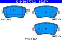 ATE Set placute frana ATE 13.0460-2774.2 (13.0460-2774.2) - fixbox