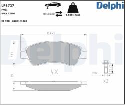 DELPHI Set placute frana DELPHI LP1727 (LP1727)
