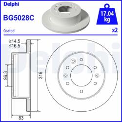 DELPHI Disc frana DELPHI BG5028C (BG5028C) - fixbox