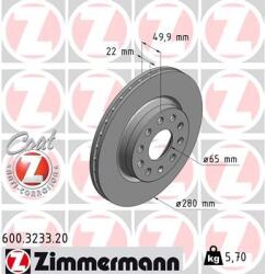 ZIMMERMANN Disc frana axa fata ZIMMERMANN 600323320 (600.3233.20)