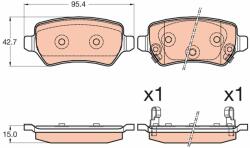 TRW Set placute frana TRW GDB3585 (GDB3585)