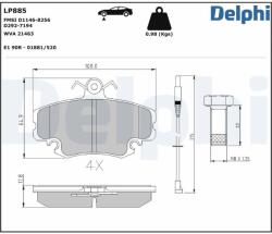 DELPHI Set placute frana DELPHI LP885 (LP885)