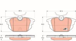 TRW Set placute frana TRW GDB1333 (GDB1333)
