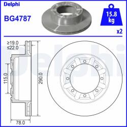 DELPHI Disc frana DELPHI BG4787 (BG4787) - fixbox
