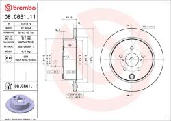 BREMBO Disc frana BREMBO 08. C661.11 (08.C661.11)