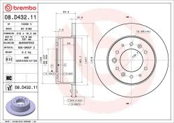 BREMBO Disc frana BREMBO 08. D432.11 (08.D432.11)