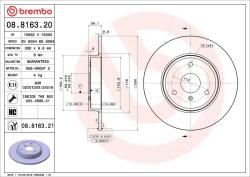 BREMBO Disc frana BREMBO 08.8163. 21 (08.8163.21)