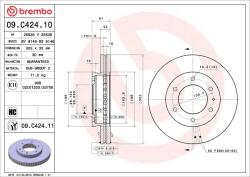 BREMBO Disc frana BREMBO 09. C424.11 (09.C424.11)
