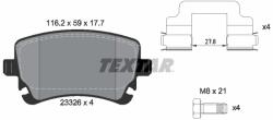 TEXTAR Set placute frana TEXTAR 2332601 (2332601) - fixbox