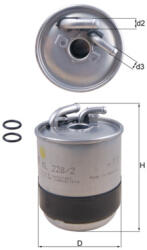MAHLE Filtru combustibil MAHLE KL 228/2D (KL 228/2D) - fixbox