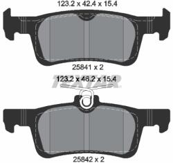 TEXTAR Set placute frana TEXTAR 2584101 (2584101) - fixbox