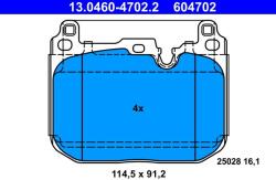 ATE Set placute frana ATE 13.0460-4702.2 (13.0460-4702.2) - fixbox