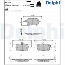 DELPHI Set placute frana DELPHI LP3607 (LP3607)