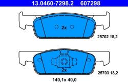 ATE Set placute frana ATE 13.0460-7298.2 (13.0460-7298.2) - fixbox