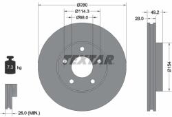 TEXTAR Disc frana TEXTAR 92109403 (92109403)