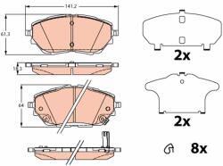TRW Set placute frana TRW GDB2290 (GDB2290)