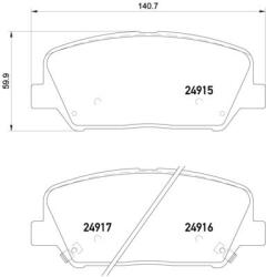 BREMBO Set placute frana BREMBO P 30 065 (P 30 065)