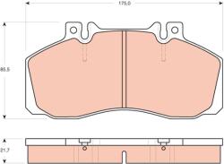 TRW Set placute frana TRW GDB1695 (GDB1695)