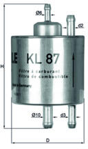 MAHLE Filtru combustibil MAHLE KL 87 (KL 87) - fixbox