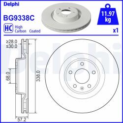 DELPHI Disc frana DELPHI BG9338C - fixbox