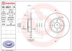 BREMBO Disc frana BREMBO 08.9621. 14 (08.9621.14)
