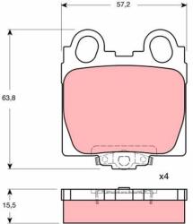 TRW Set placute frana TRW GDB3233 (GDB3233)